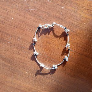 Dainty Black & Silver Bracelet